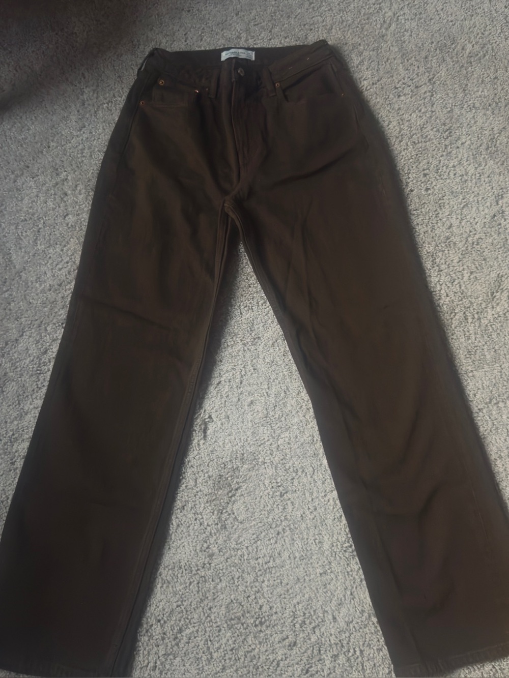 Abercrombie & Fitch women’s curve Love High rise 90s Relaxed Jeans Brown Regular